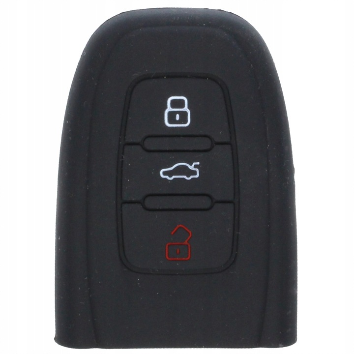 Szilikon tokos kulcs, Audi Q3 Q5 Q7 A8 A5 A4 A6, Fekete, Me Premium