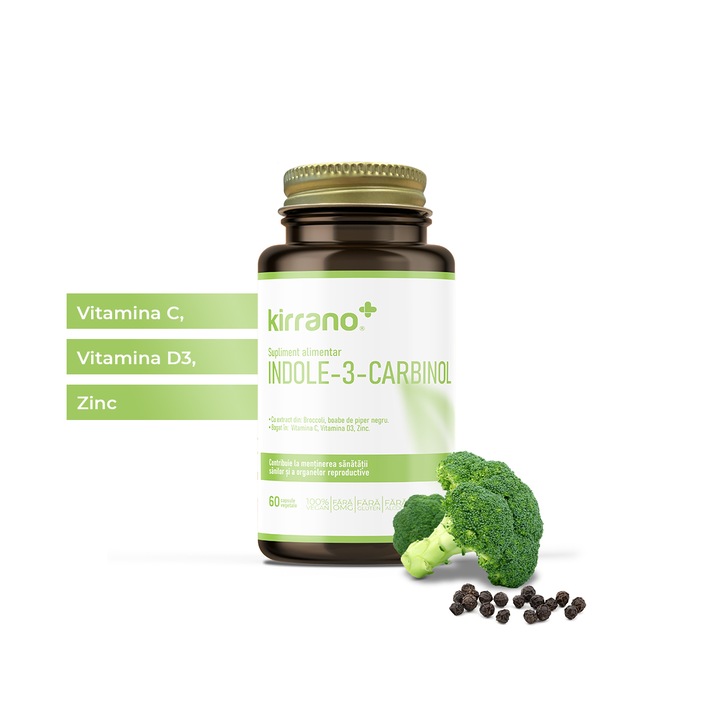 Indole-3-Carbinol étrend-kiegészítő – természetes hormon- és májtisztítás támogatás, antioxidáns hatás, 60 kapszula