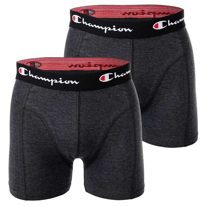 Champion, Set de boxeri cu banda logo - 2 perechi, Gri