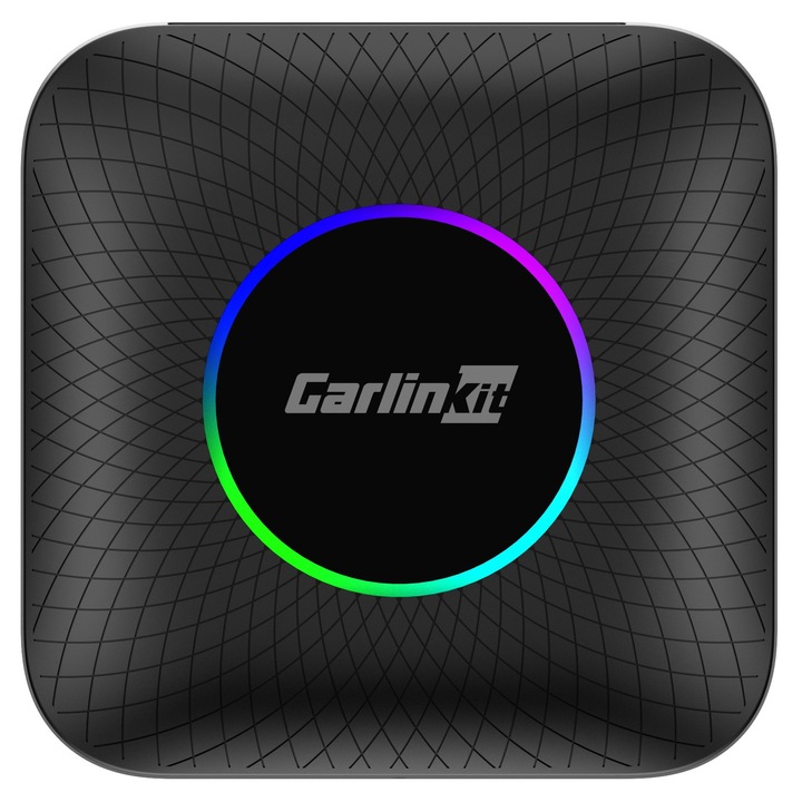 Adaptor Carlinkit AI TBox Ambient LED Android 13.0 - 8G/128G Wireless Apple Carplay Android Auto / SIM SD card
