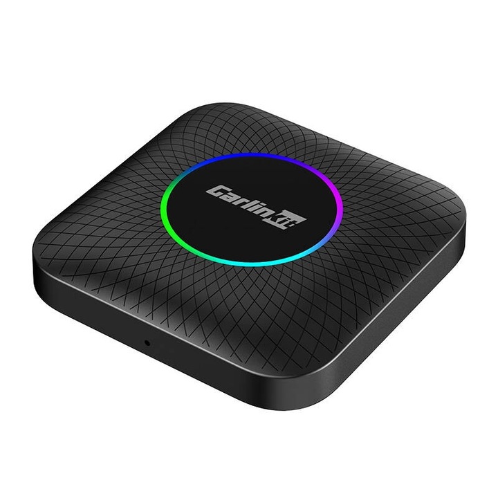 Безжичен адаптер Carlinkit, TBOX PLUS LED, съвместим с Apple Carplay, Android Auto, INN-061188