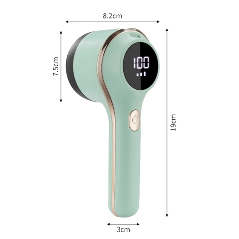 Aparat de curatat scame, JESWO,3 Viteze Ajustabile, Afisaj Digital LED, incarcare USB Type-C, Protectie Dubla Tesaturi, Verde