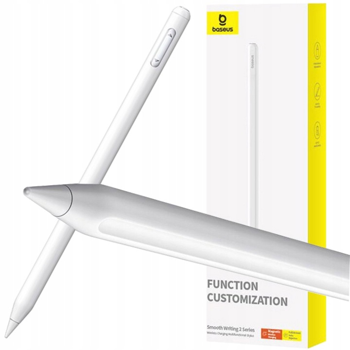 Baseus Stylus за iPad/iPad Pro/Air 2018-2022, алуминий/пластмаса, бял