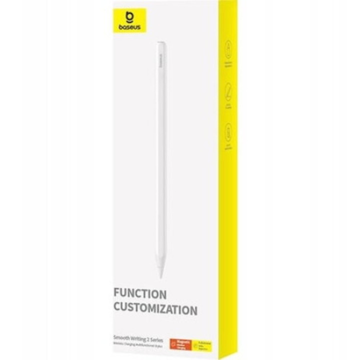 Stylus Pen Activ cu Indicator LED - Baseus Smooth Writing 2 Series (P80015807213-00) - White
