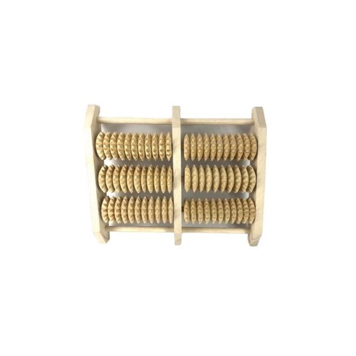 Lábmasszírozó, Footservice, Fa, 19,5x23 cm, Barna