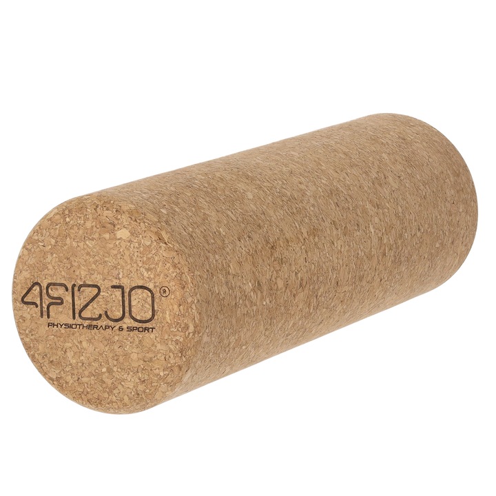 Sima masszázshenger, 4FIZJO, Natúr parafa, 30cm, Barna