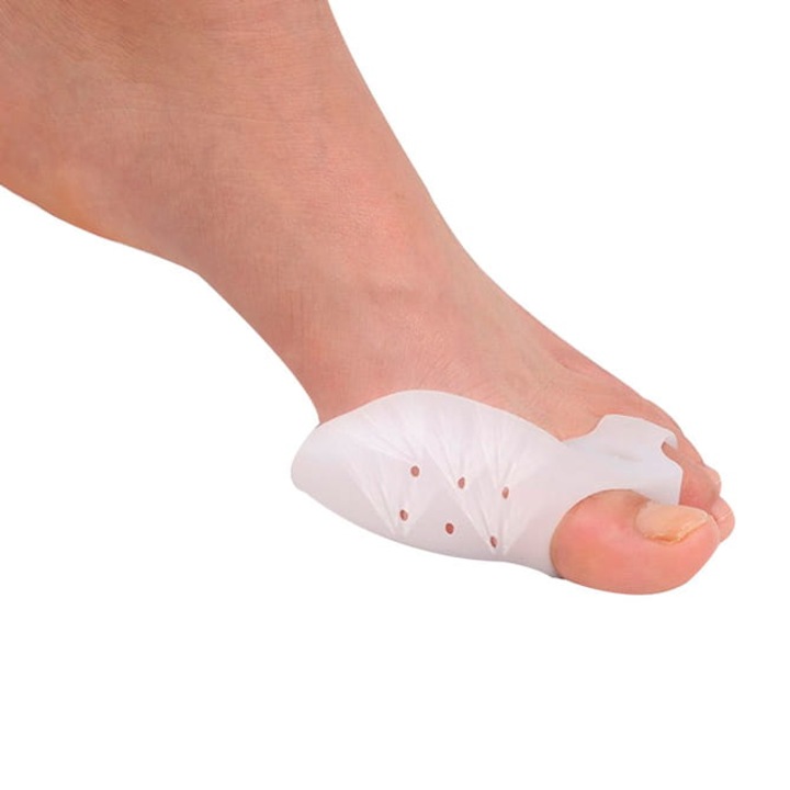 Suport pentru combaterea suprapunerii degetelor de la picioare, FOOTSERVICE, Gel, Alb