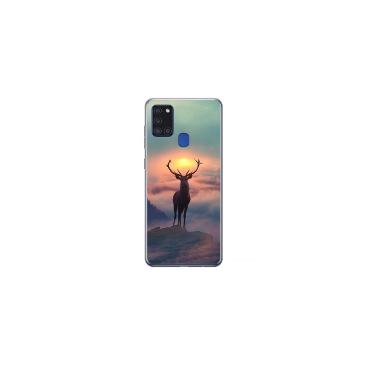 Husa personalizata HQ Print 360 de grad pentru Samsung Galaxy A41, model Antlers, multicolor, S1D1M0303