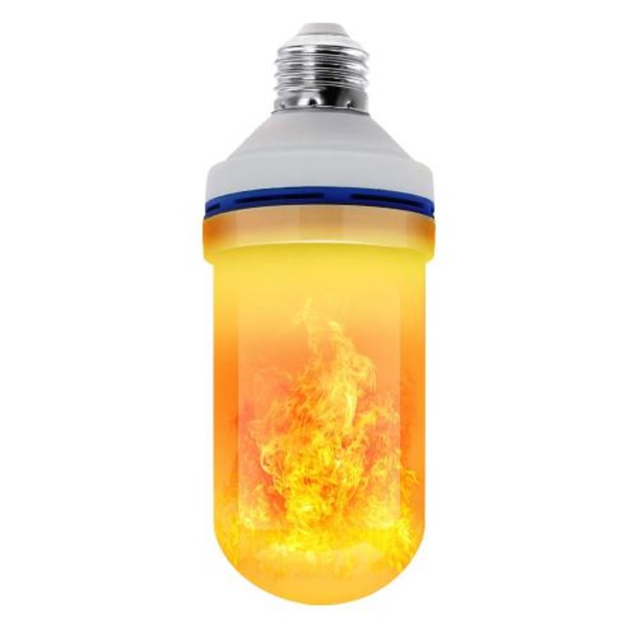 Декоративна LED крушка, XYZ, 6W, 3 режима на светене, Бяло/Жълто