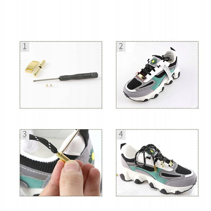 aglet　1001 Set 2 x aglet sireturi, XYZ, Pentru Nike Reebok Mizuno