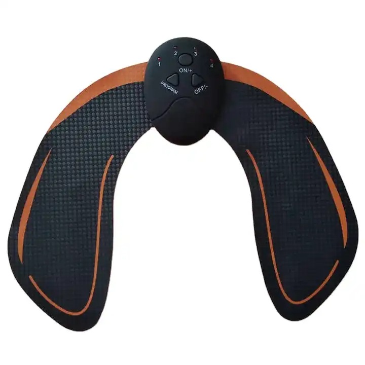 Electrostimulator de masaj pentru fesieri, Xyz, Negru/Maro