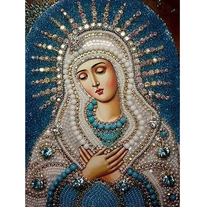 Set mozaic broderie cu diamante, XYZ, Madonna, 5D, 30 x 40 cm, 6+, Multicolor