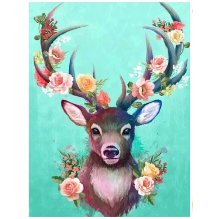 Kit de pictura in mozaic, XYZ, 5D, 30x40 cm, Multicolor