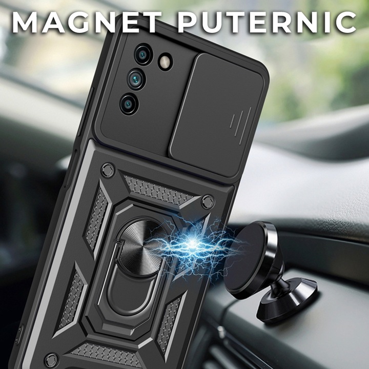 Калъф за Google Pixel 8 Pro Premium Hybrid Armor Kickstand, Camera Slider, Anti-Shock, Top Protection, Черен