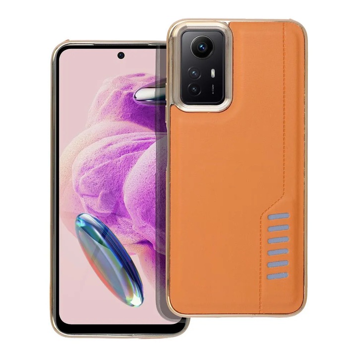 Husa de protectie Soft Touch Premium pentru Xiaomi Redmi Note 12s, tip carcasa, maro