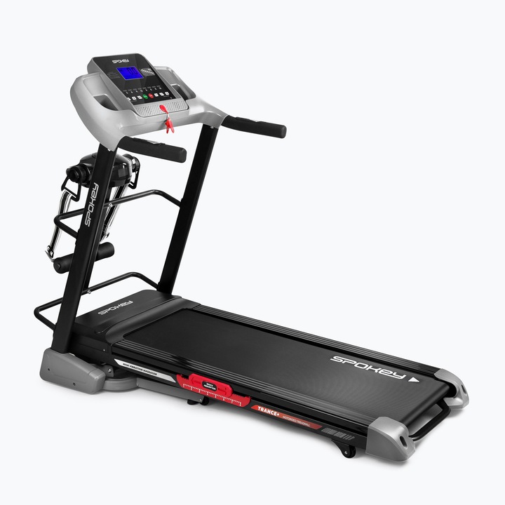 Banda de alergare electrica, Spokey, 12 Programe, 16km/h, 110kg, 164 x 72 x 140 cm, Negru/Gri