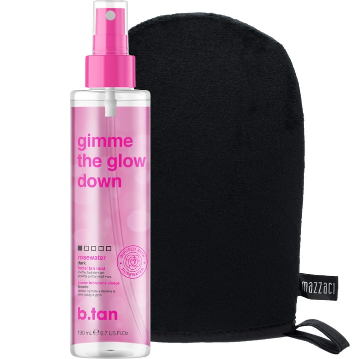Önbarnító spray, B.Tan, Gimme the Glow Down, 190 ml, kesztyűvel