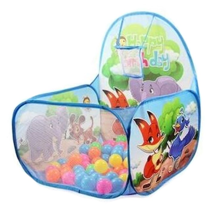 Tarc de joaca pentru copii cu 50 de bile 59 x 59 x 74 cm pentru copii Midex 473698, Multicolor