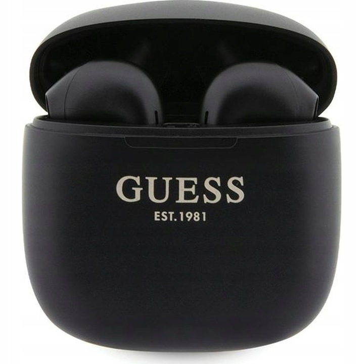 Безжични слушалки за поставяне в ушите Guess, Bluetooth 5.3, черни