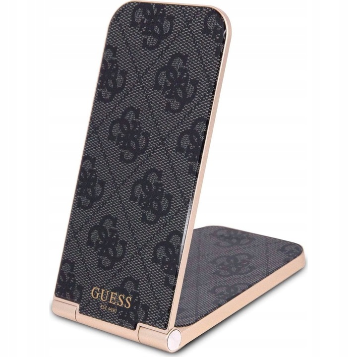 Incarcator telefon, Guess, Aluminiu, 15 W, Negru