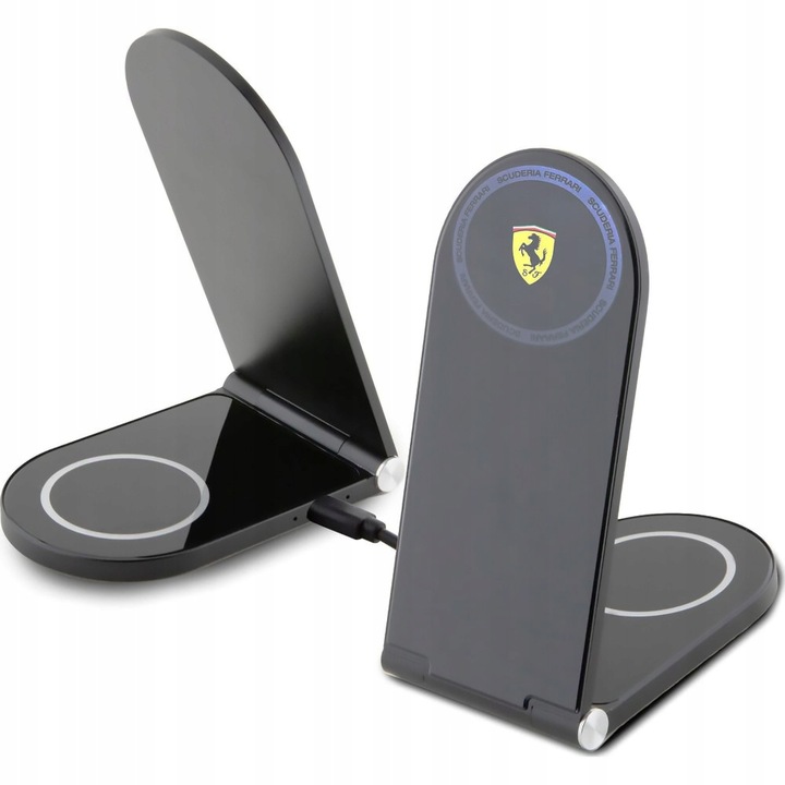 Incarcator wireles, Ferrari, 12V/3A, Negru