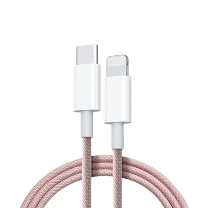 Apple adatkábel, 20 W, 1 m, rózsaszín