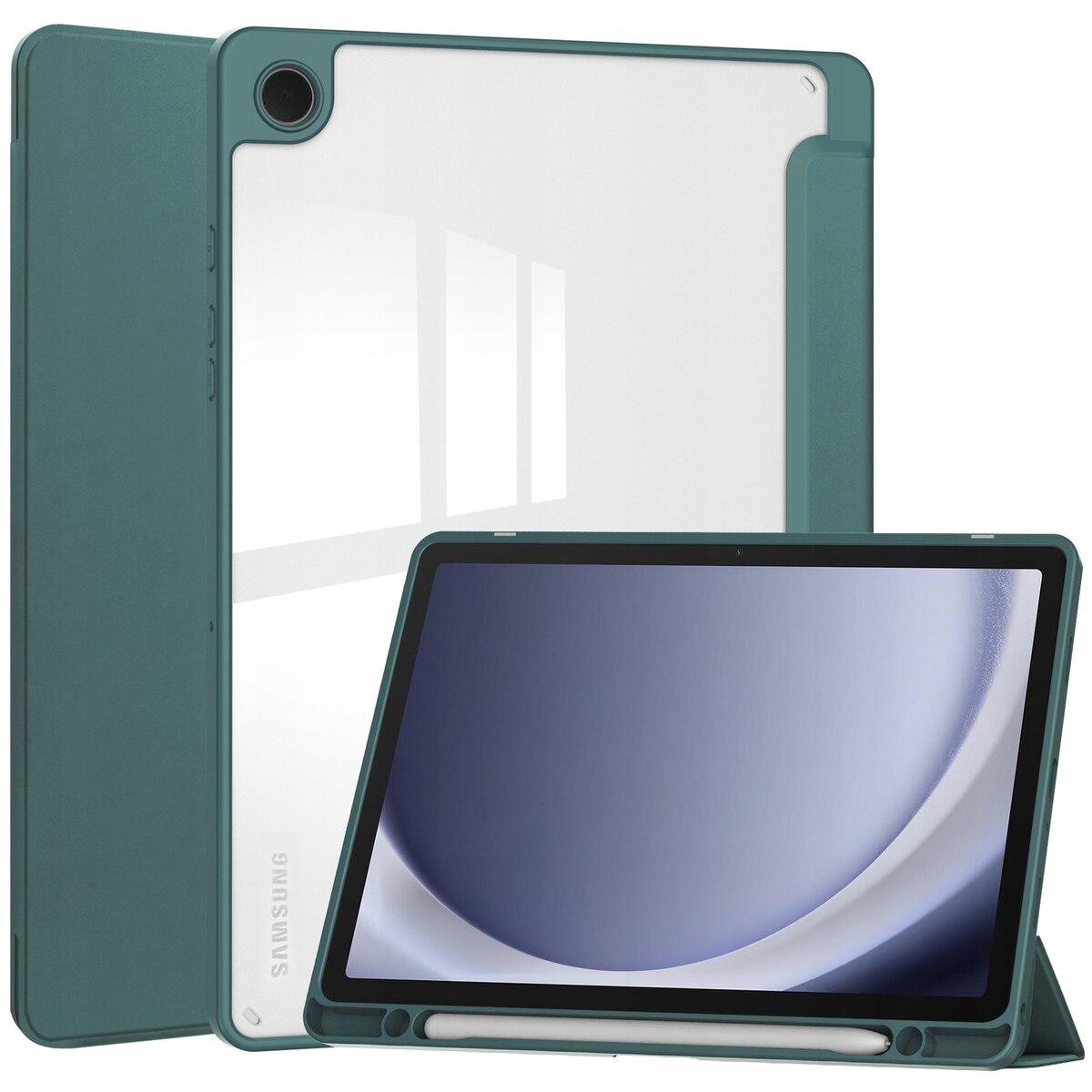 Husa tableta, Bizon, Compatibil cu Samsung Galaxy Tab A9 Plus, Verde