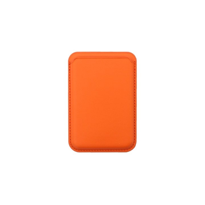 magsafe card case, Екологична кожа, Приложим за iPhone12/13/14/15, Оранжев