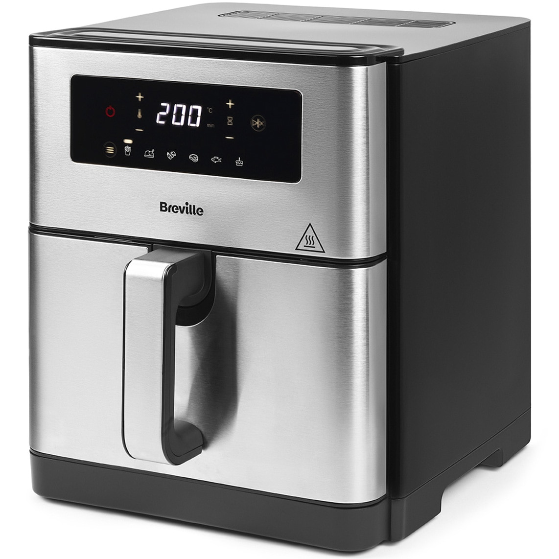 Friteuza cu aer cald Breville Halo Air XL VDF131X-01, 1700 W, 9L, display Digital, temperatura 200 °C, 6 programe, functii - prajire, coacere, rumenire, grill, vas detasabil, Argin