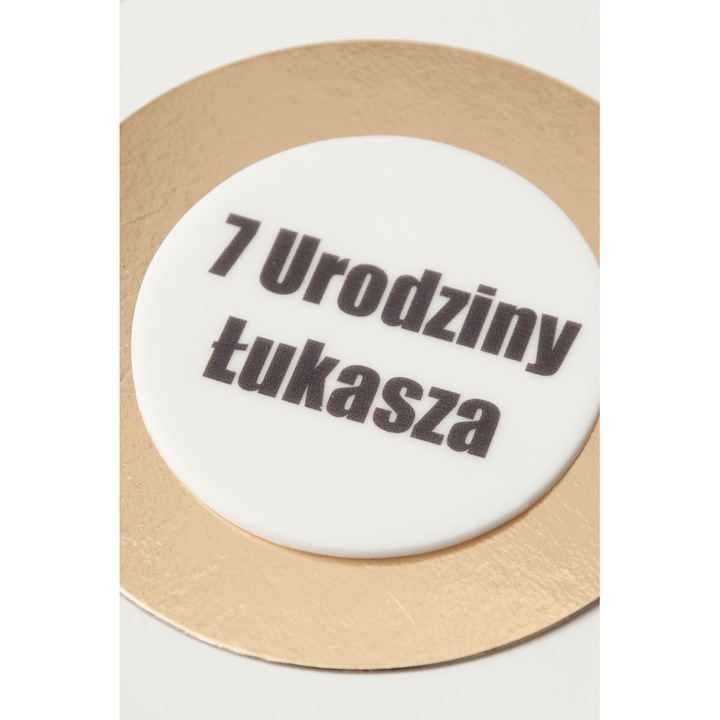 Decoratiune tort, Słodka Fanaberia, Pasta de zahar, Alb/Maro