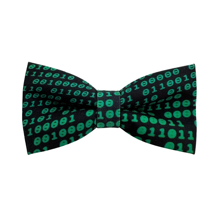 Papion Binar, Negru, Hand Made 12x6 cm