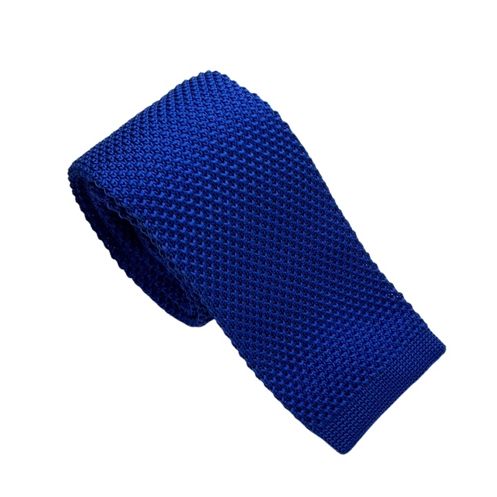 Cravata Crosetata Slim, Albastru Royal