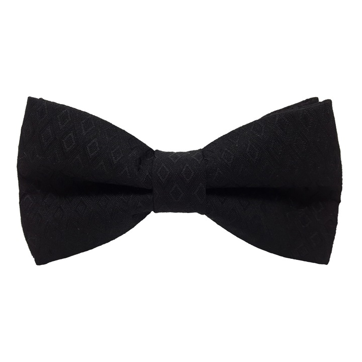 Papion Clasic Elegant, Negru 12x6 cm