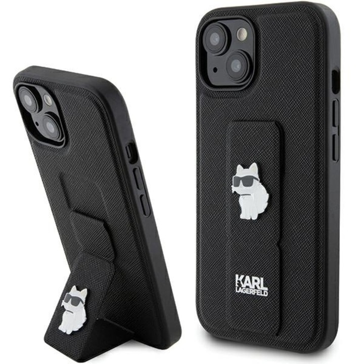 Tok iPhone 15 Plus / iPhone 14 Plus készülékekhez - Karl Lagerfeld Saffiano markolat (KLHCP15MGSACHPK) - Choupette tűk