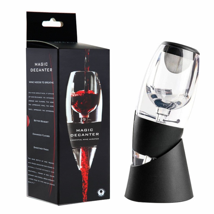 Decantor de vin, 100 ml, Negru