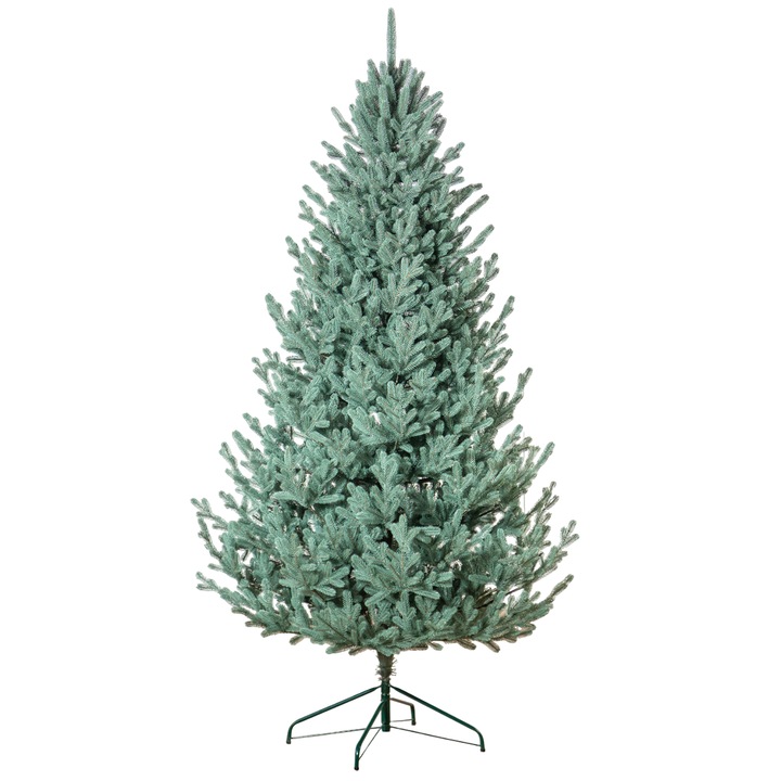 Brad artificial Christmas Deluxe by Sersimo, Viena Select argintiu, integral 3D, 230cm