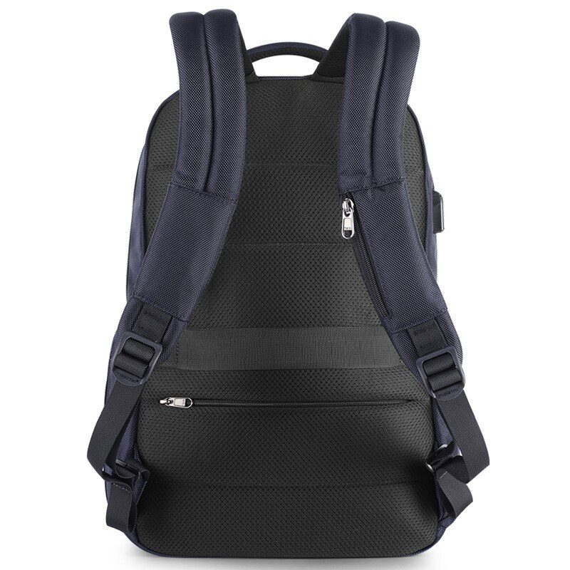 Rucsac laptop 15.6", impermeabil, cu buzunar antifurt si port USB, Tigernu, 47x31x15 cm, Albastru