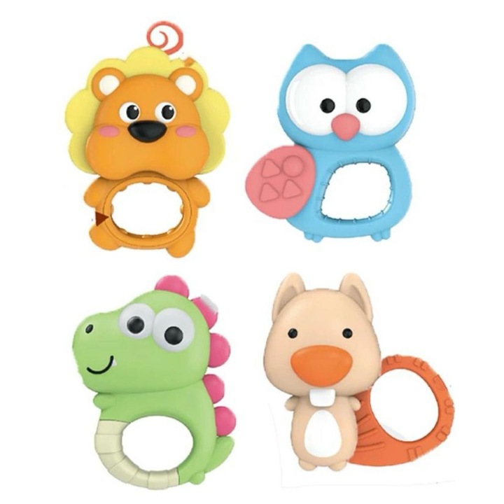 4 db-os fogzási, motoros, érzékszervi játékok babáknak