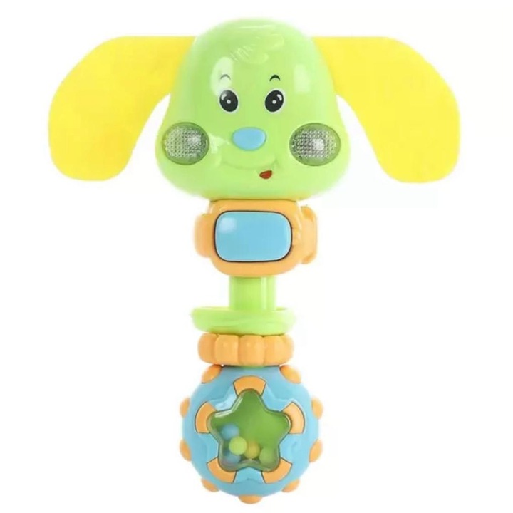 Csörgő fogzási játék kiskutya alakú szilikon fülekkel