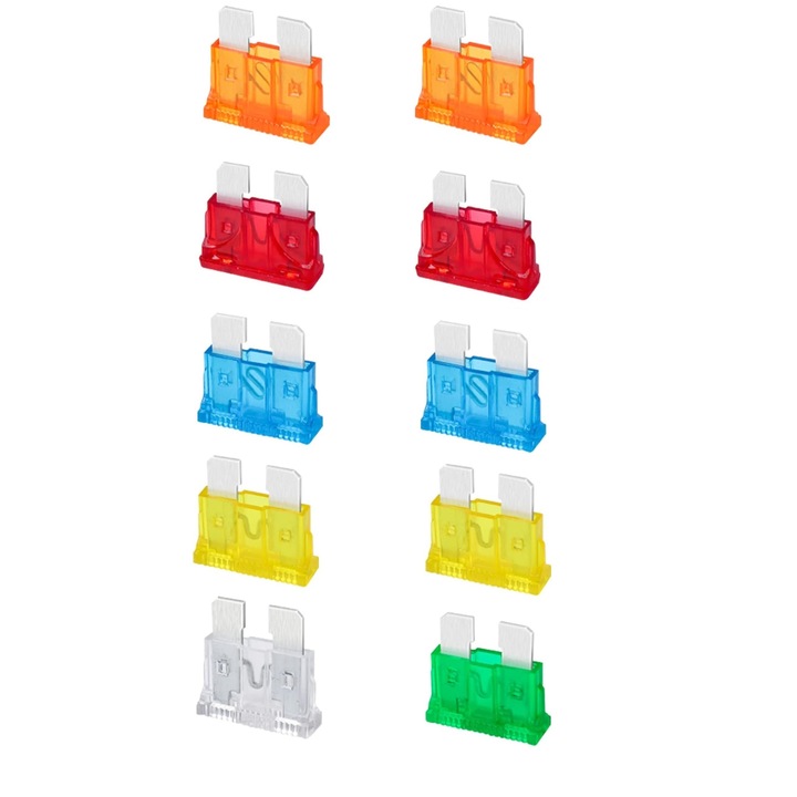 Комплект от 10 автомобилни предпазителя, в блистер 5-30А