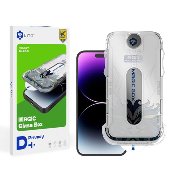 Folie pentru iPhone XR/11, Magic Glass Box D+ Tools, C62, Privacy