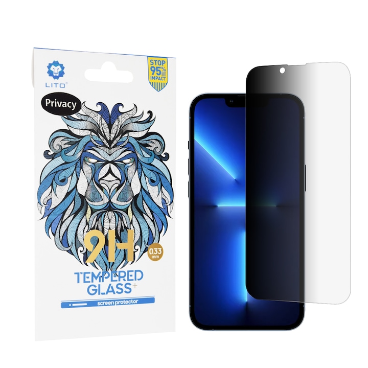 Üvegvédő iPhone 13 Pro Max / 14 Plus készülékhez - Lito Classic Glass - Adatvédelem