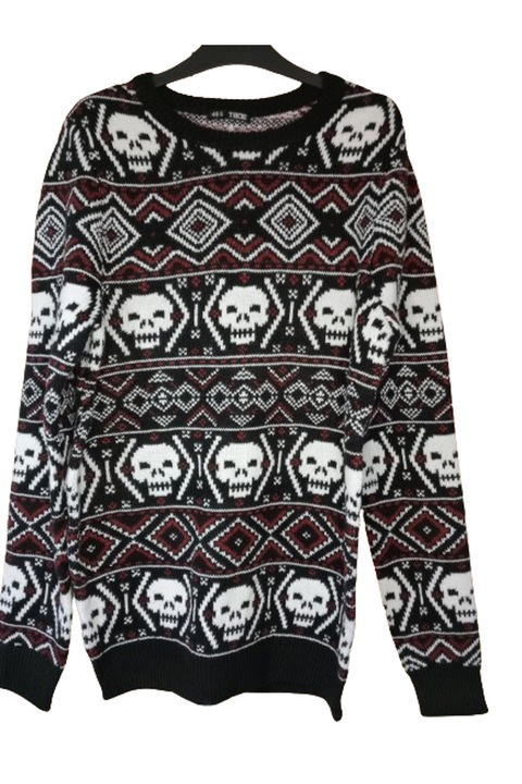 TBDE pulóver, csontváz modell, unisex, többszínű, L