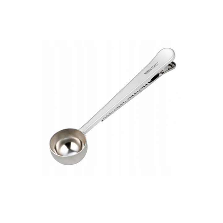 Lingurita pentru cafea, cu clema de etansare a pungilor, inox, Kinghoff