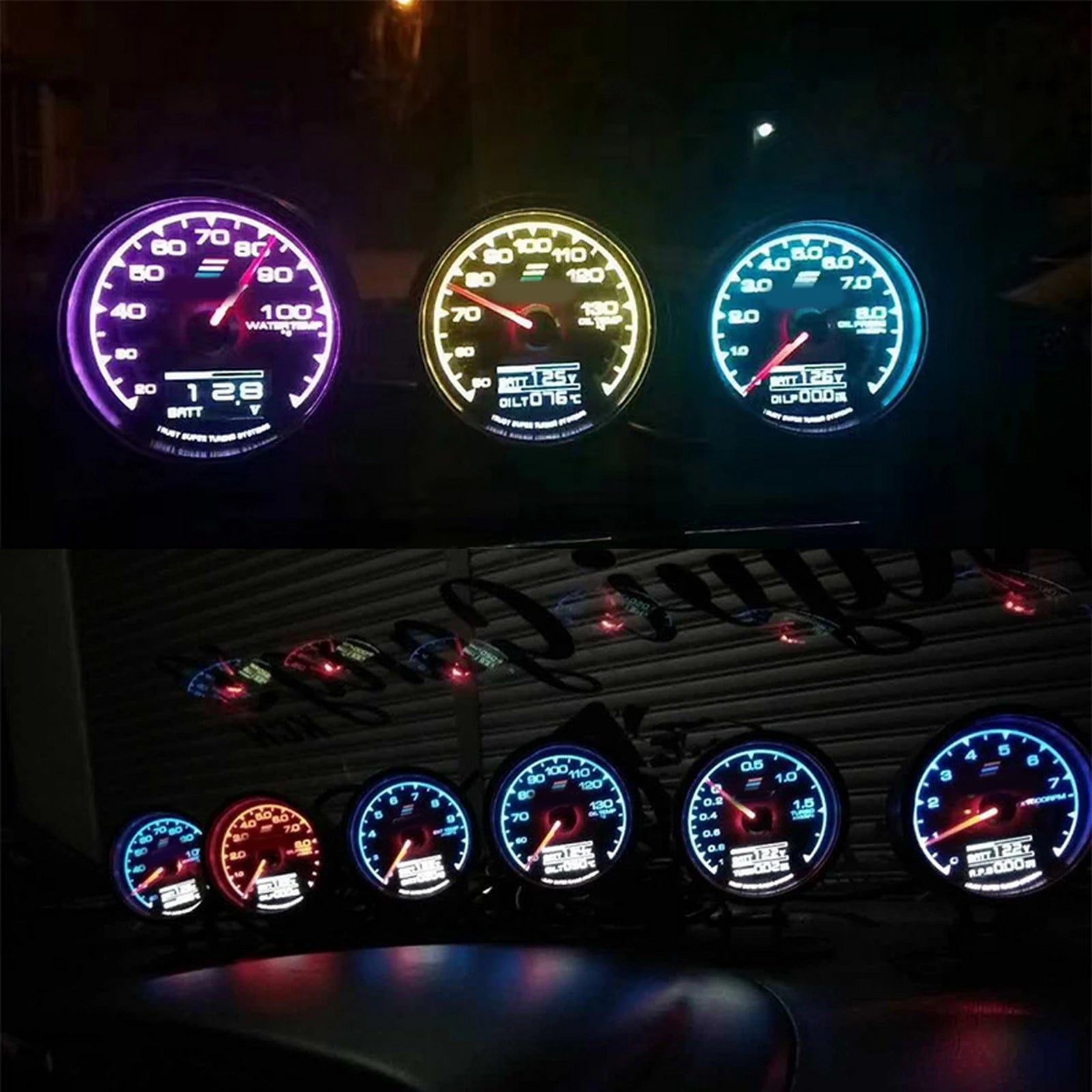 Fordulatszámmérő, 12V, ABS, LED kijelző, 63mm, Vákuummérő, Fekete - eMAG.hu