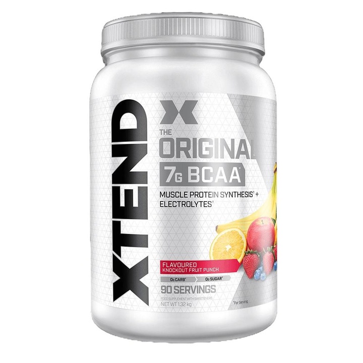 Supliment aliemntar cu BCAA The Original, Xtend, Punch cu fructe, 1320 g