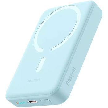 Acumulator extern Baseus Mini Wireless Fast Charger 10000mAh, 30W, cablu Type-C la Type-C, 30cm, Alb