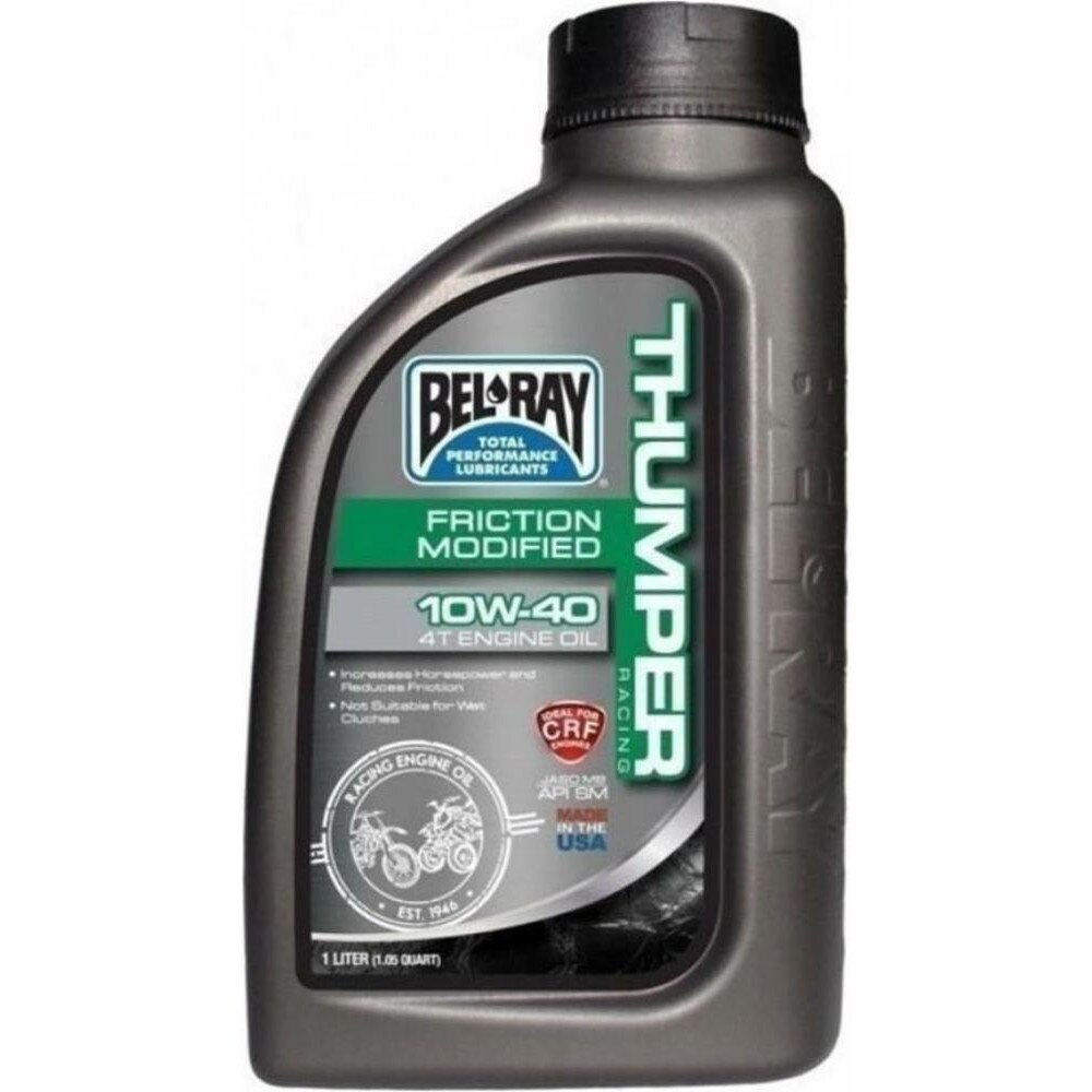 Bel-Ray EXS 10W-40 Motoröl 1 Liter – Vollsynthetisch, Für 4-Takt-Motorräder Mit Nasskupplung