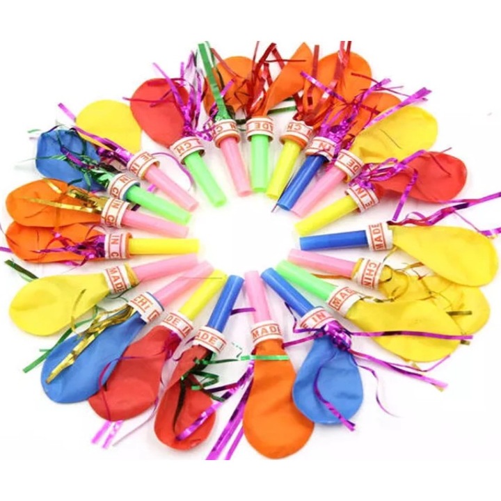 Balon cu fluier set 50 bucati