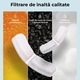 Set 6 Filtre de Rezerva Elindor® pentru Dispenser de Apa Animale de Companie Tip Adapator, Elimina Eficient Impuritatile si Firele de Par, Accesorii Purificare si Filtrare Carbon Activ pentru Fantana pentru Pisici si Caini, Negru/Alb